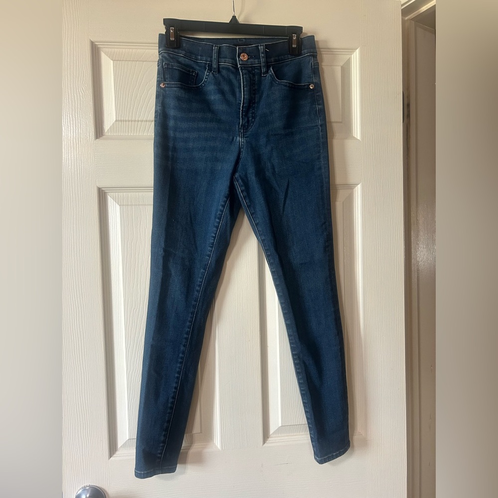Express High Rise Skinny Jeans: Hyper Stretch